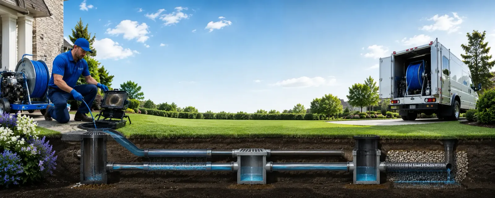 Outdoor drain cleaning information for Woodbine, IA